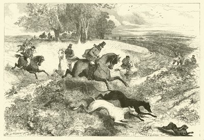 Hare Coursing in England by Edmond (after) Morin