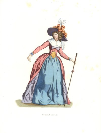 Fashionable Woman, France by Edmond Lechevallier Chevignard