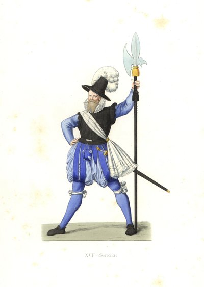 Heinrich Schmid, Swiss Halberdier by Edmond Lechevallier Chevignard