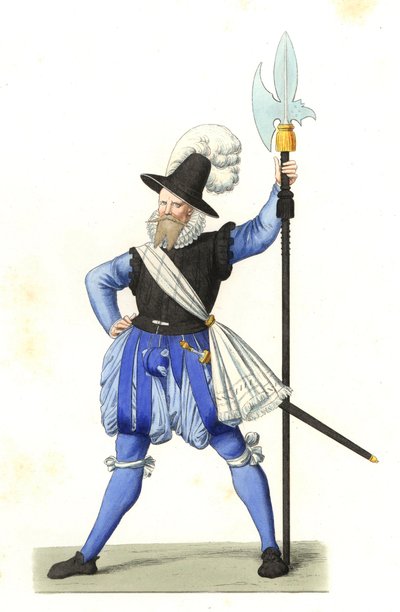 Heinrich Schmid, Swiss hallebardier by Edmond Lechevallier Chevignard