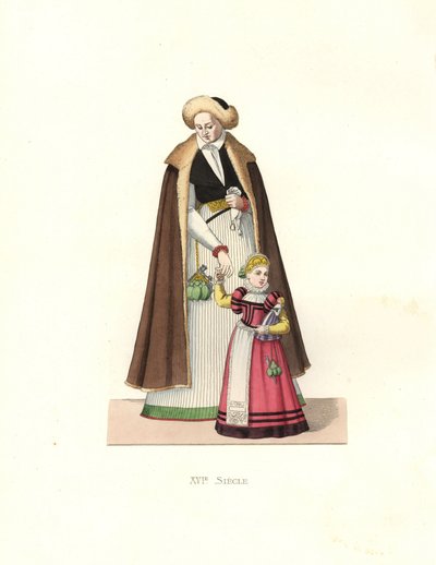 Woman of Silesia and Girl by Edmond Lechevallier Chevignard