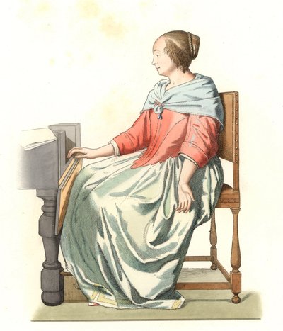 Woman of Quality, Holland by Edmond Lechevallier Chevignard