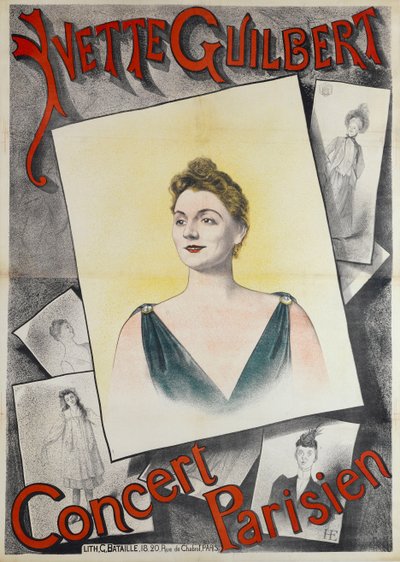 Yvette Guilbert Concert Parisien by Edmond Marie Höner