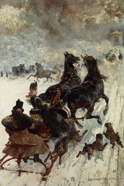 The Sled Race by Edmond Morin