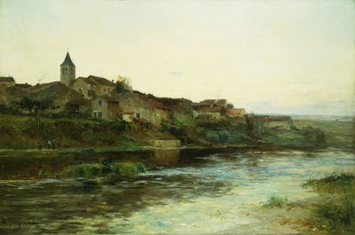 A French River Town by Edmond Petitjean