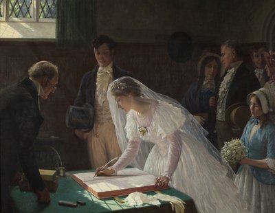 Signing the Register by Edmund Blair Leighton