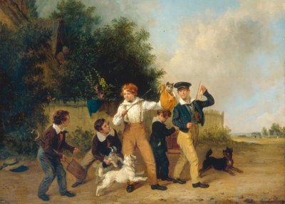 Boys with their Pets by Edmund Bristow