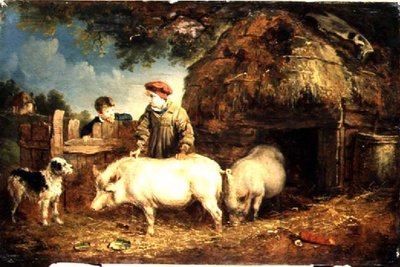 Feeding the Pigs by Edmund Bristow