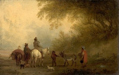 Gypsies Striking Camp by Edmund Bristow