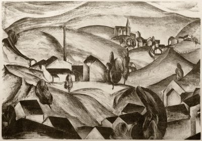 Landscape with Houses by Edmund Fabry