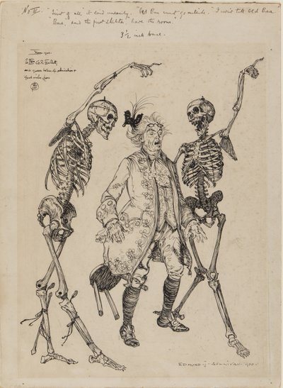 Old Bones must go outside, 1900 by Edmund Joseph Sullivan