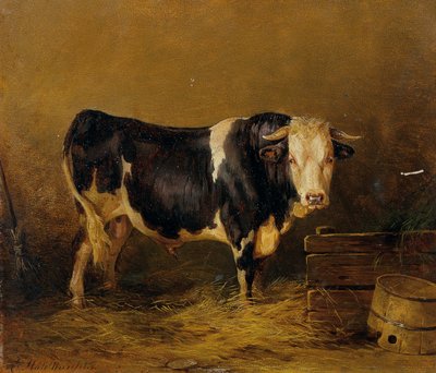 Bull in the Stable by Edmund Mahlknecht