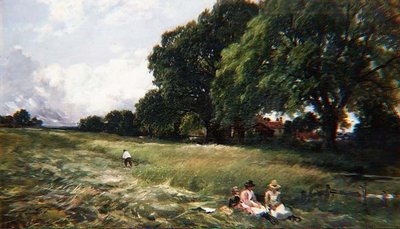 Hayfield at Danbury, Essex by Edmund Morison Wimperis