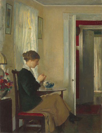 Josephine Knitting by Edmund Tarbell