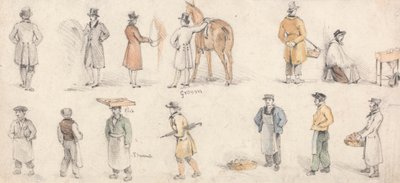 Studies of Tradesmen and Grooms by Edmund Thomas Parris