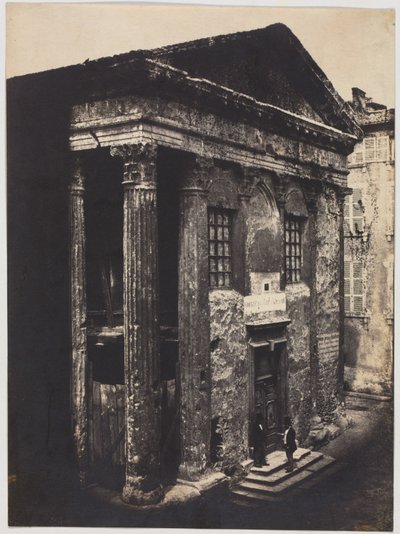 Façade, Temple of Augustus and Livia, Vienne by Édouard Baldus