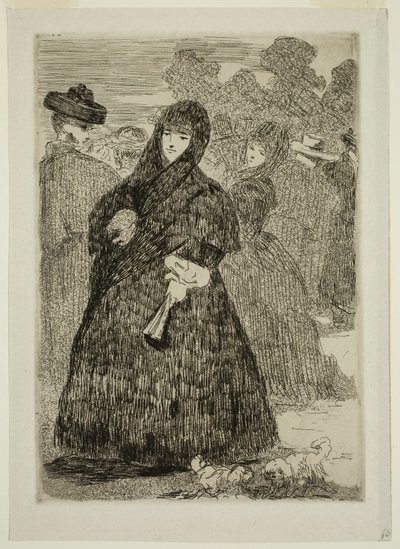 At the Prado by Edouard and Bracquemond Felix Joseph Auguste Manet