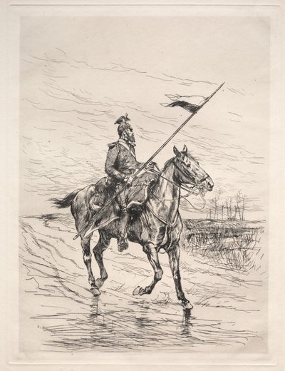 An Uhlan by Jean Baptiste Edouard Detaille