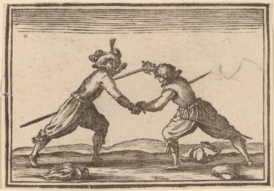 Duel with Swords by Edouard Eckman after Jacques Callot