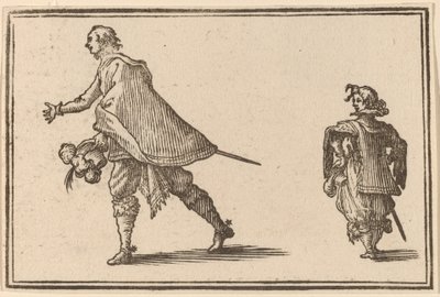 Gentleman and His Page by Edouard Eckman after Jacques Callot