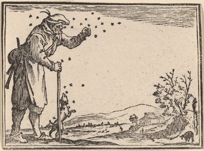 Peasant Attacked by Bees by Edouard Eckman after Jacques Callot