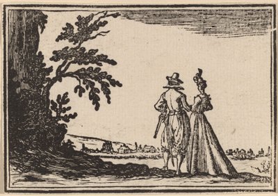 The Promenade by Edouard Eckman after Jacques Callot