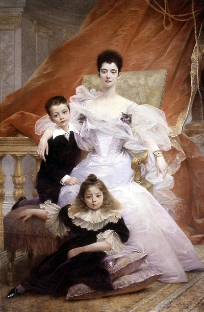 Countess of Beauchamp and Her Children by Edouard Louis Dubufe