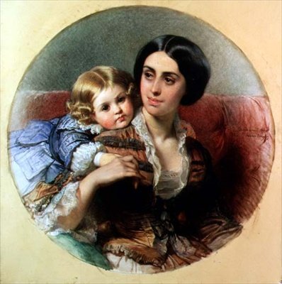 Maternal Tenderness by Edouard Louis Dubufe