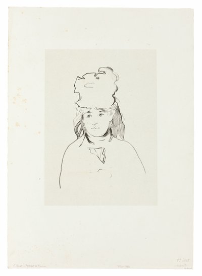 Berthe Morisot in Silhouette by Édouard Manet