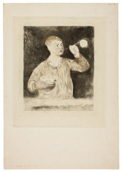 Boy Blowing Soap Bubbles by Édouard Manet
