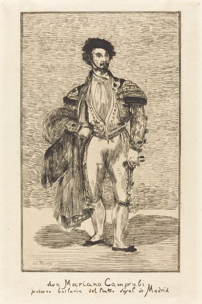 Don Mariano Camprubi Le Bailarin, 1862 by Édouard Manet