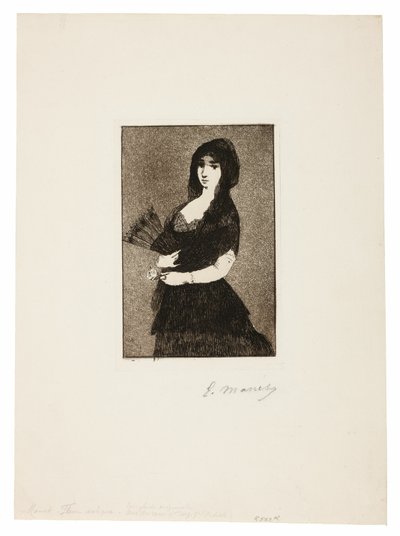 Exotic Flower (Woman in a Mantilla) by Édouard Manet