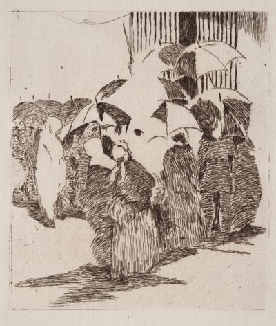 The Queue in Front of the Butcher Shop by Édouard Manet