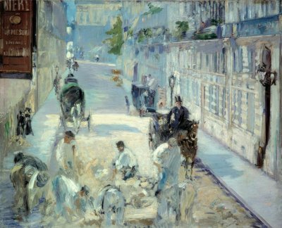 The Pavers Rue Mosnier by Édouard Manet