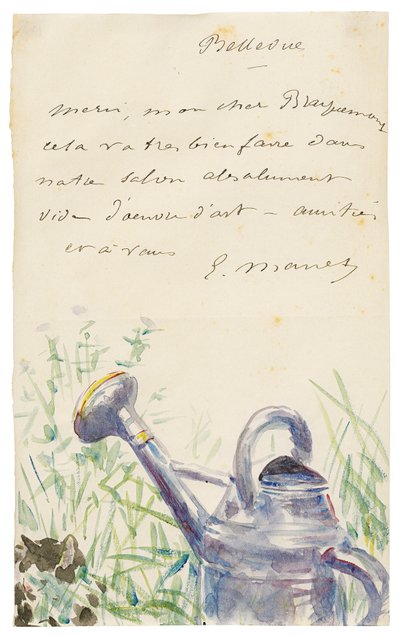 Letter to Félix Bracquemond, October 1880 by Édouard Manet