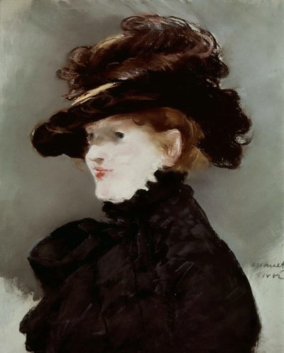 Méry Laurent in a Black Hat by Édouard Manet