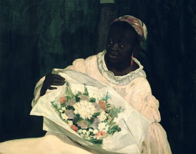 Olympia, detail of the black servant, 1863 by Édouard Manet