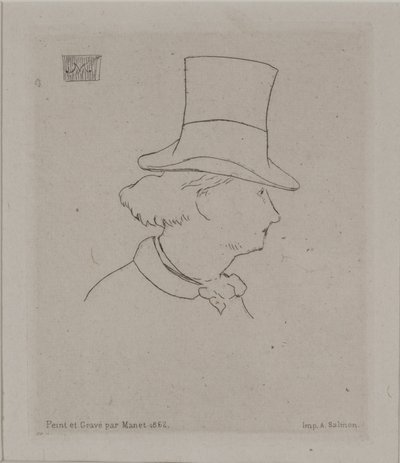 Portrait of Baudelaire by Édouard Manet