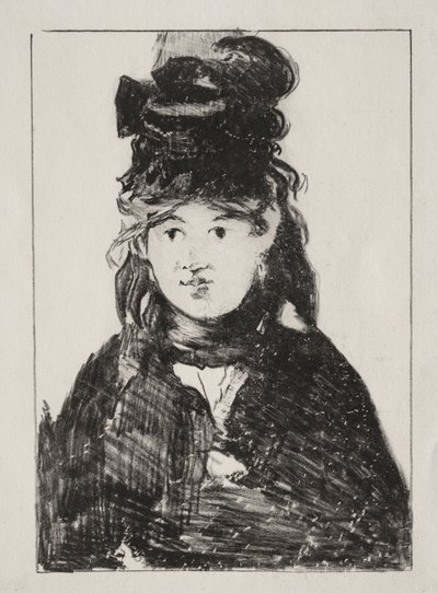 Portrait of Berthe Morisot by Édouard Manet
