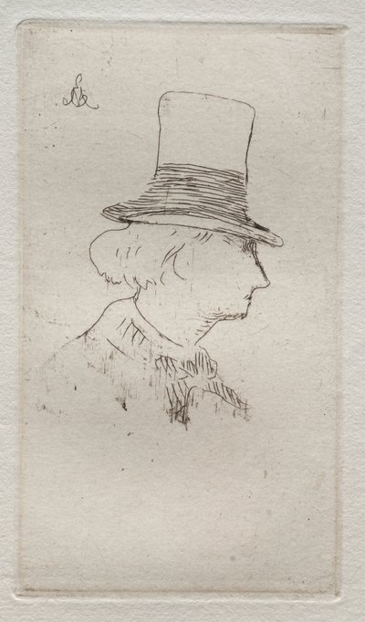 Profile Portrait of Charles Baudelaire by Édouard Manet