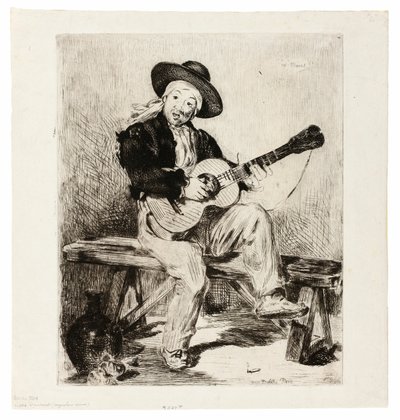 The Spanish Singer by Édouard Manet