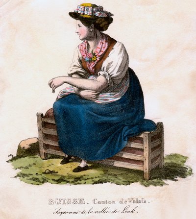 Swiss Woman by Edouard Pingret