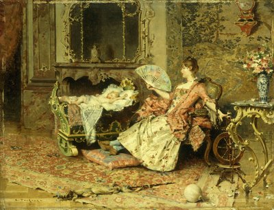 Watching the Baby by Edouard Toudouze