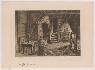 Attic Interior by Edouard Tyck (signed by artist)