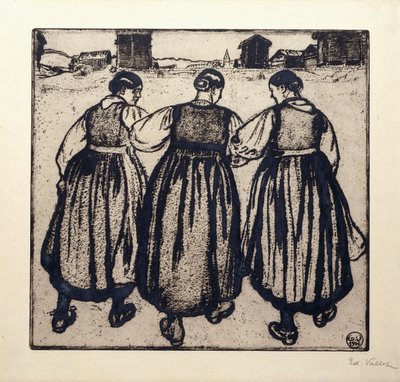 Three Maidens by Edouard Vallet