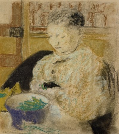 Madame Vuillard Podding Peas, 1905 by Edouard Vuillard