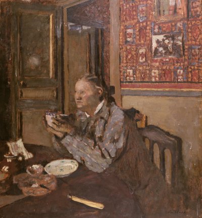 Madame Vuillard with a Bowl by Edouard Vuillard