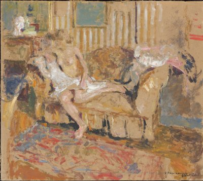 Nude in the Striped Salon by Edouard Vuillard