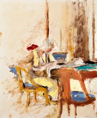 Reading in the Small Salon by Edouard Vuillard