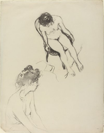 Two Nude Figure Studies by Edouard Vuillard